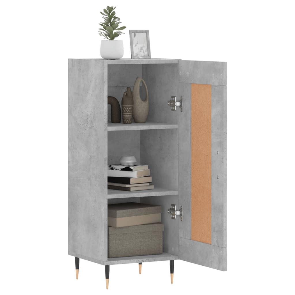 vidaXL Servantă, gri beton, 34,5x34x90 cm, lemn compozit vidaXL Servantă, gri beton, 34,5x34x90 cm, lemn compozit