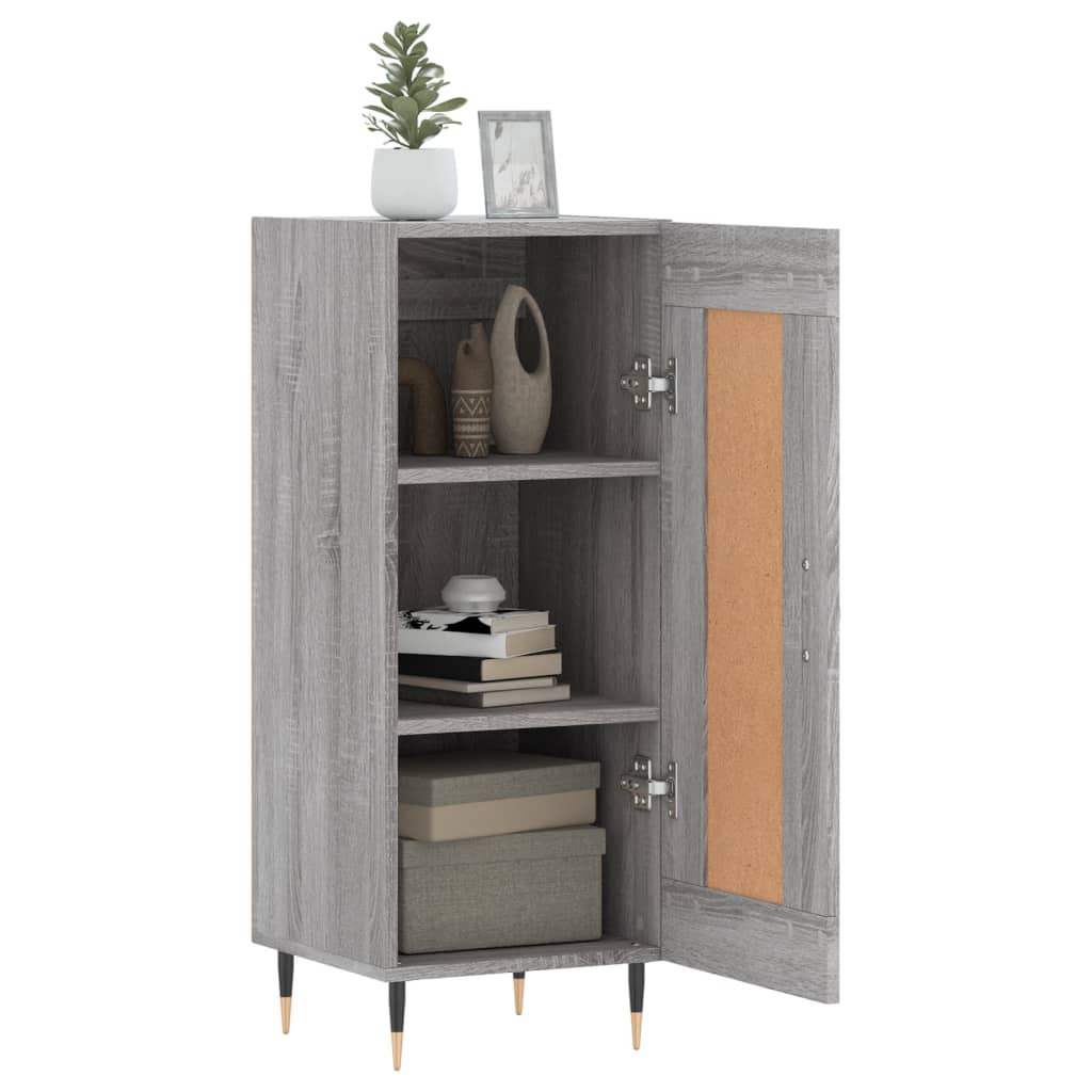 vidaXL Servantă, gri sonoma, 34,5x34x90 cm, lemn compozit vidaXL Servantă, gri sonoma, 34,5x34x90 cm, lemn compozit