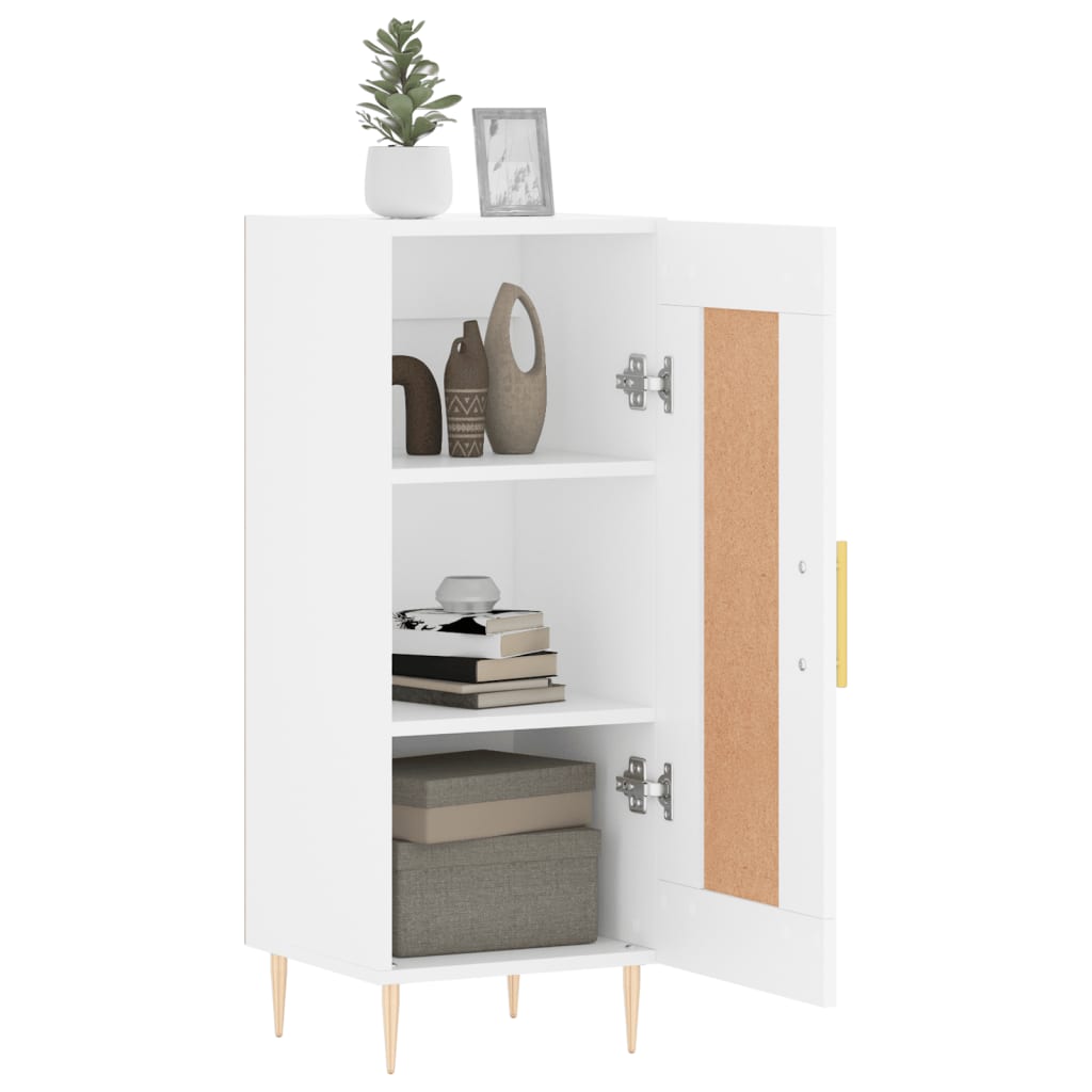 vidaXL Servantă, alb, 34,5x34x90 cm, lemn compozit vidaXL Servantă, alb, 34,5x34x90 cm, lemn compozit