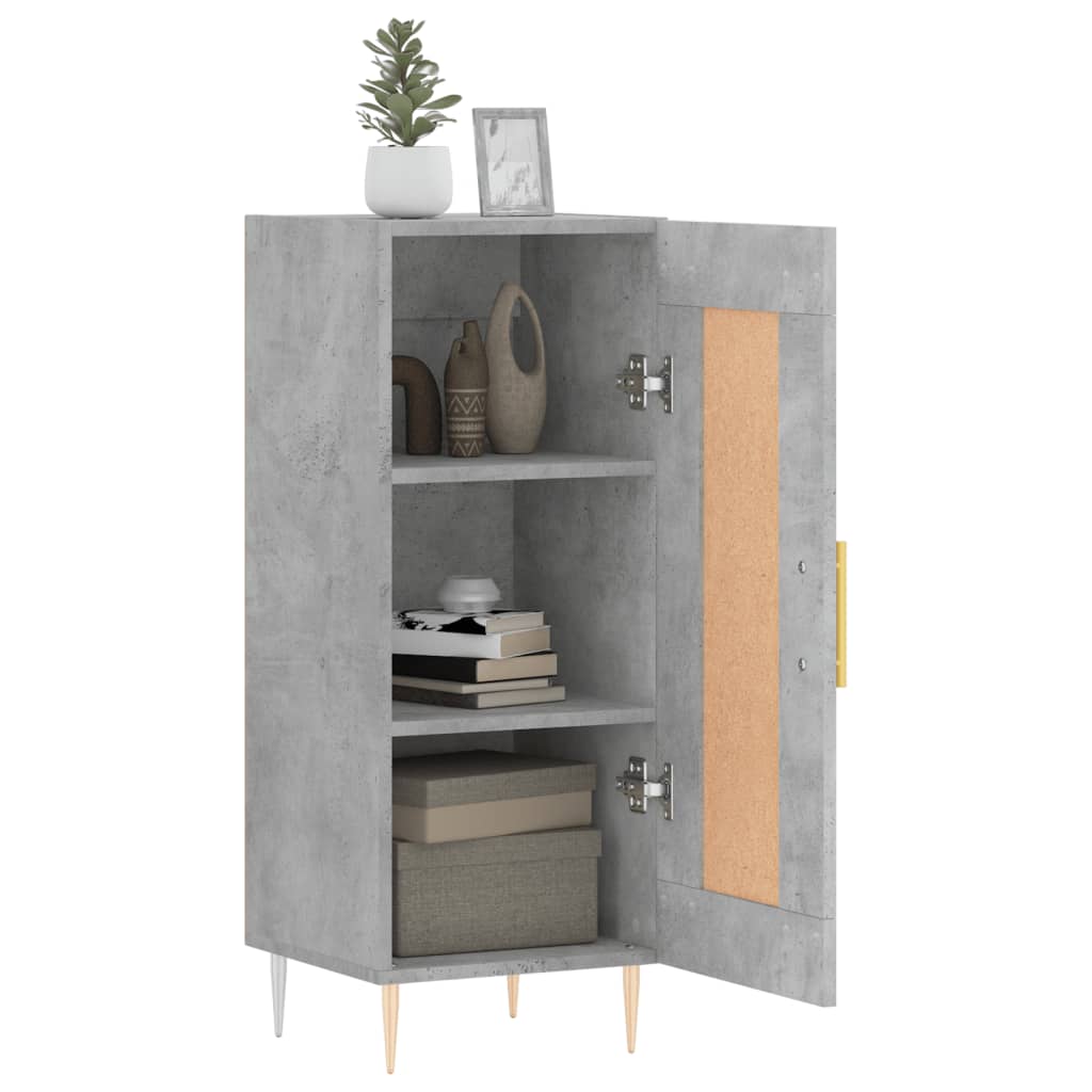 vidaXL Servantă, gri beton, 34,5x34x90 cm, lemn compozit vidaXL Servantă, gri beton, 34,5x34x90 cm, lemn compozit