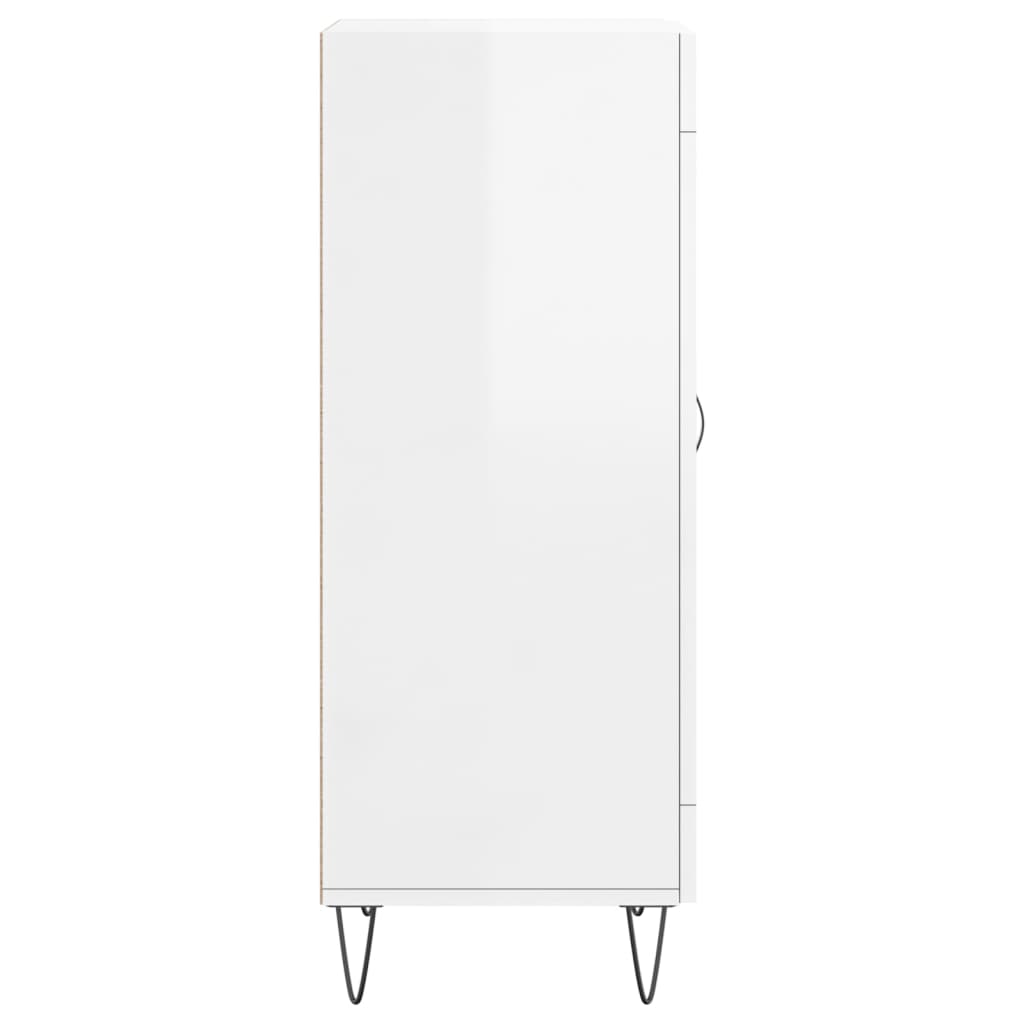 vidaXL Servantă, alb extralucios, 34,5x34x90 cm, lemn compozit vidaXL Servantă, alb extralucios, 34,5x34x90 cm, lemn compozit