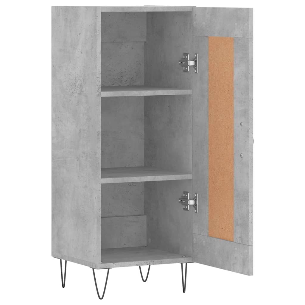vidaXL Servantă, gri beton, 34,5x34x90 cm, lemn compozit
