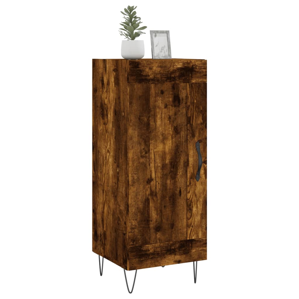 vidaXL Servantă, stejar fumuriu, 34,5x34x90 cm, lemn compozit vidaXL Servantă, stejar fumuriu, 34,5x34x90 cm, lemn compozit