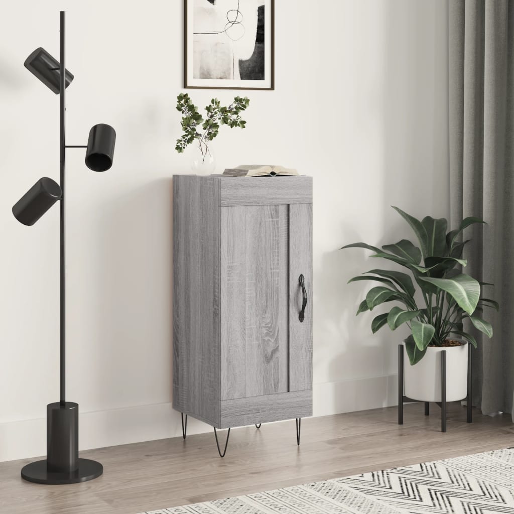 vidaXL Servantă, gri sonoma, 34,5x34x90 cm, lemn compozit vidaXL Servantă, gri sonoma, 34,5x34x90 cm, lemn compozit