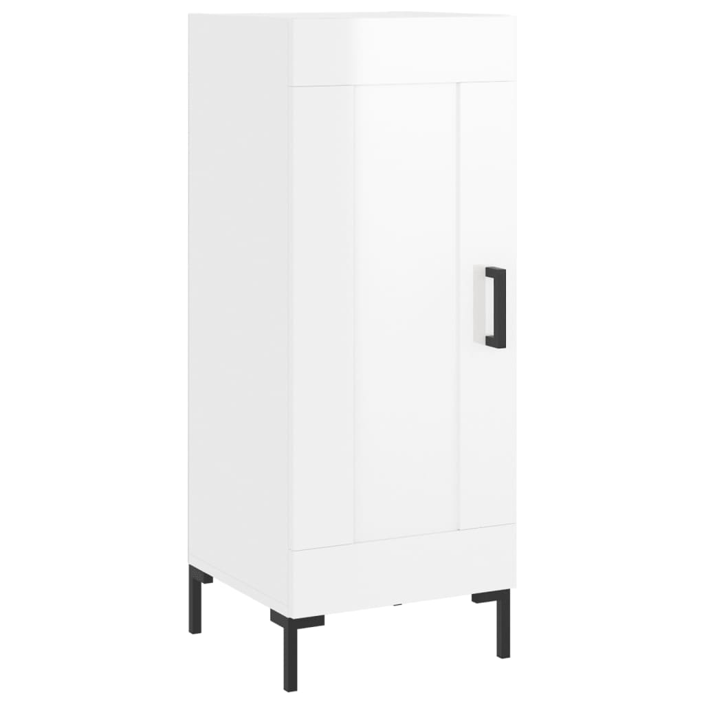 vidaXL Servantă, alb extralucios, 34,5x34x90 cm, lemn compozit vidaXL Servantă, alb extralucios, 34,5x34x90 cm, lemn compozit