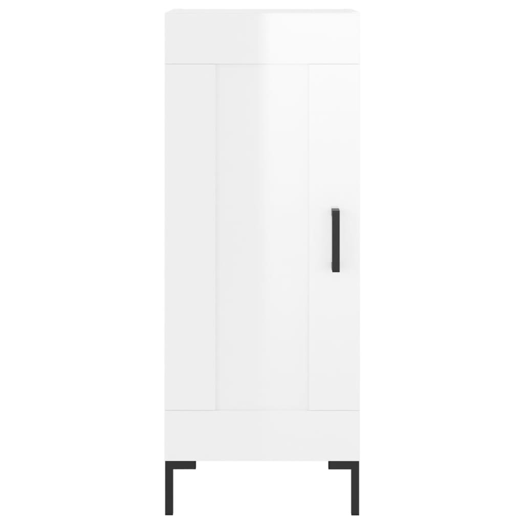 vidaXL Servantă, alb extralucios, 34,5x34x90 cm, lemn compozit vidaXL Servantă, alb extralucios, 34,5x34x90 cm, lemn compozit
