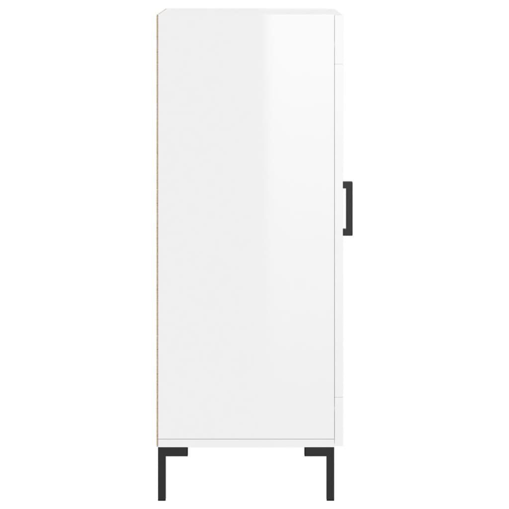 vidaXL Servantă, alb extralucios, 34,5x34x90 cm, lemn compozit vidaXL Servantă, alb extralucios, 34,5x34x90 cm, lemn compozit