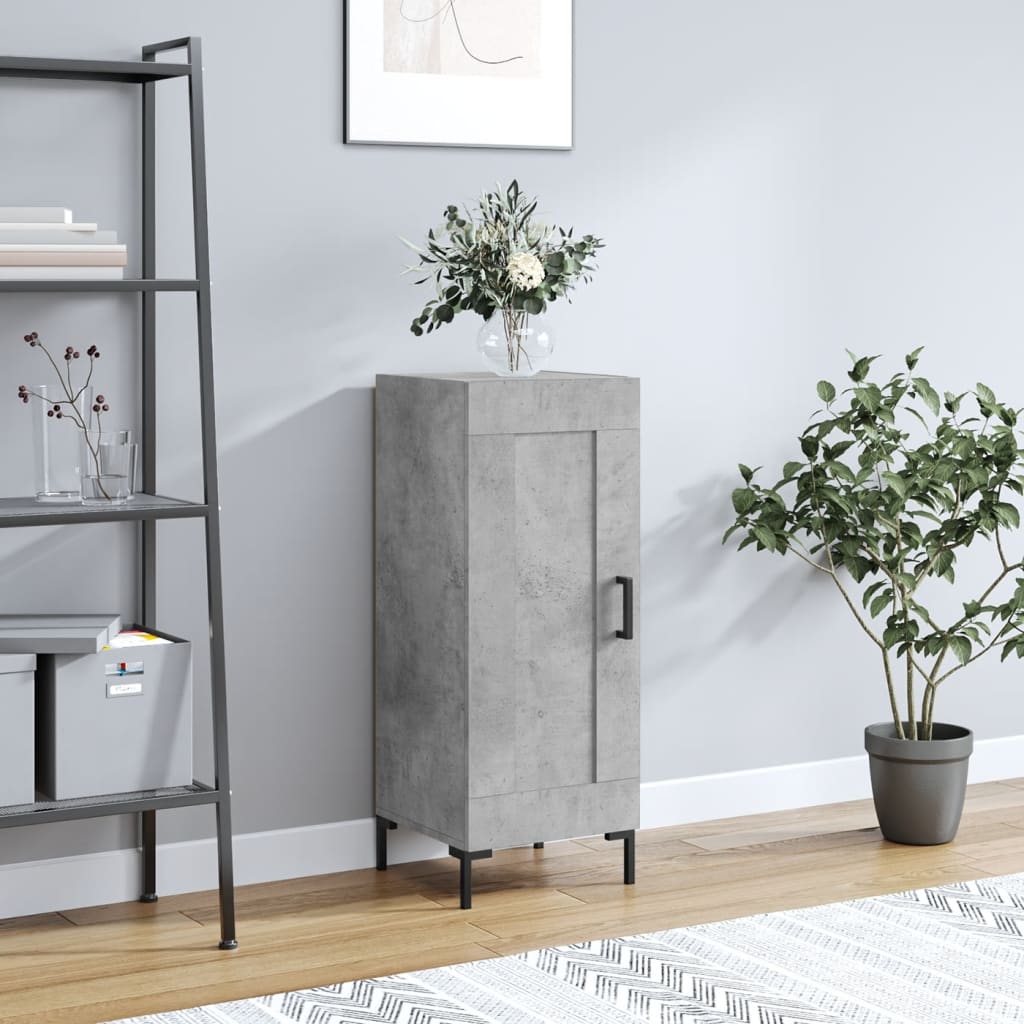 vidaXL Servantă, gri beton, 34,5x34x90 cm, lemn compozit vidaXL Servantă, gri beton, 34,5x34x90 cm, lemn compozit