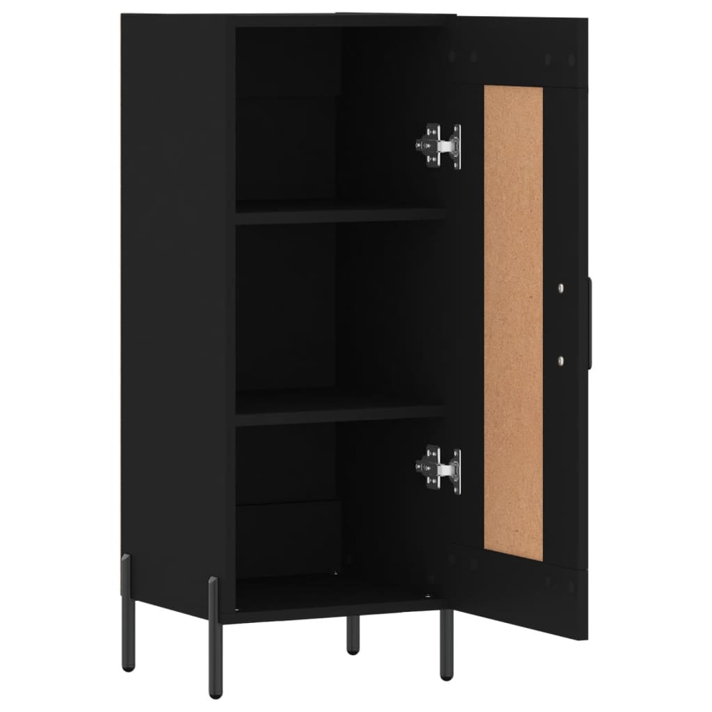 vidaXL Servantă, negru, 34,5x34x90 cm, lemn compozit vidaXL Servantă, negru, 34,5x34x90 cm, lemn compozit