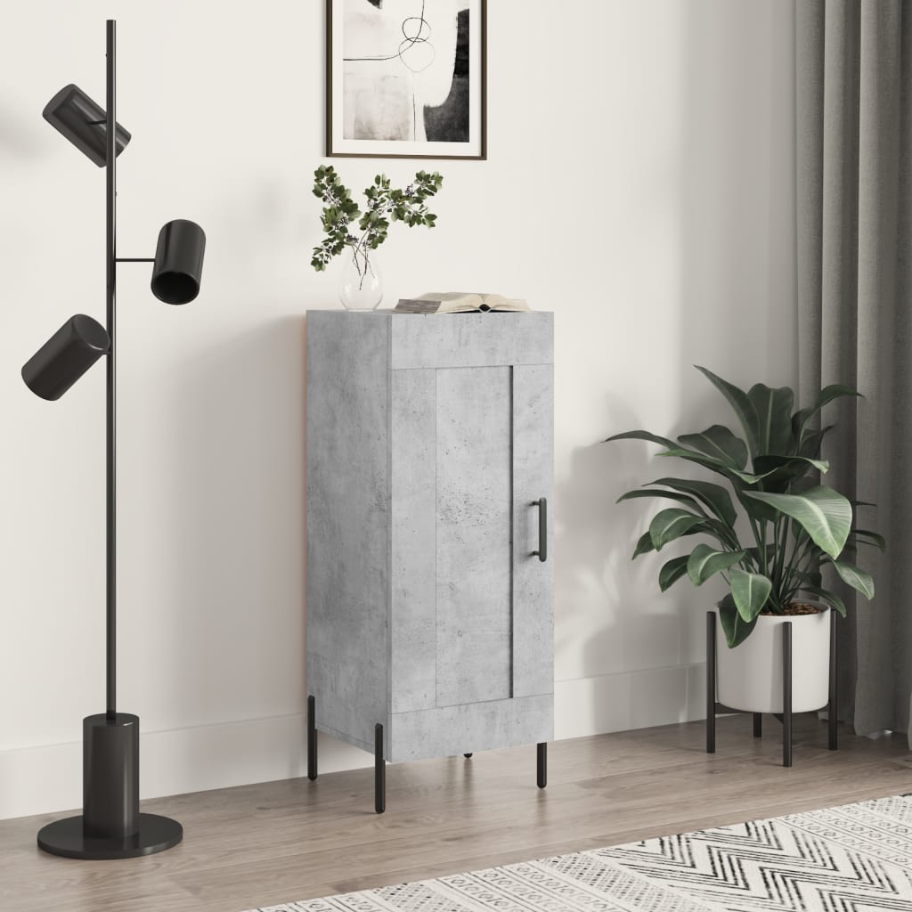 vidaXL Servantă, gri beton, 34,5x34x90 cm, lemn compozit vidaXL Servantă, gri beton, 34,5x34x90 cm, lemn compozit