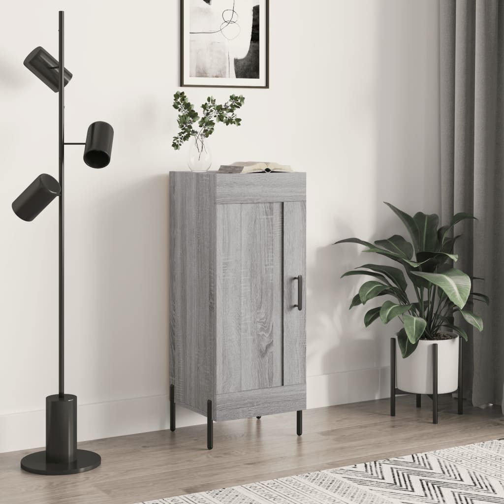 vidaXL Servantă, gri sonoma, 34,5x34x90 cm, lemn compozit vidaXL Servantă, gri sonoma, 34,5x34x90 cm, lemn compozit