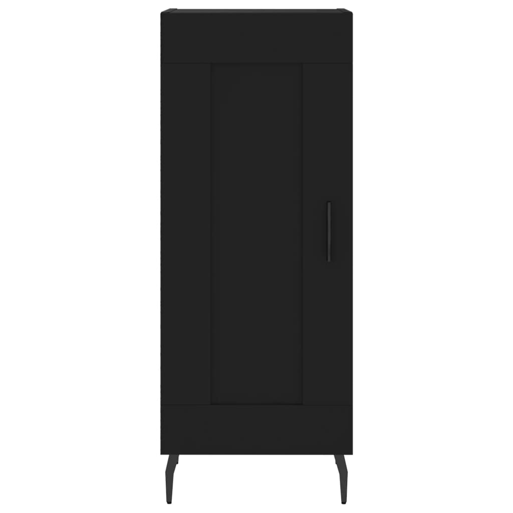 vidaXL Servantă, negru, 34,5x34x90 cm, lemn compozit