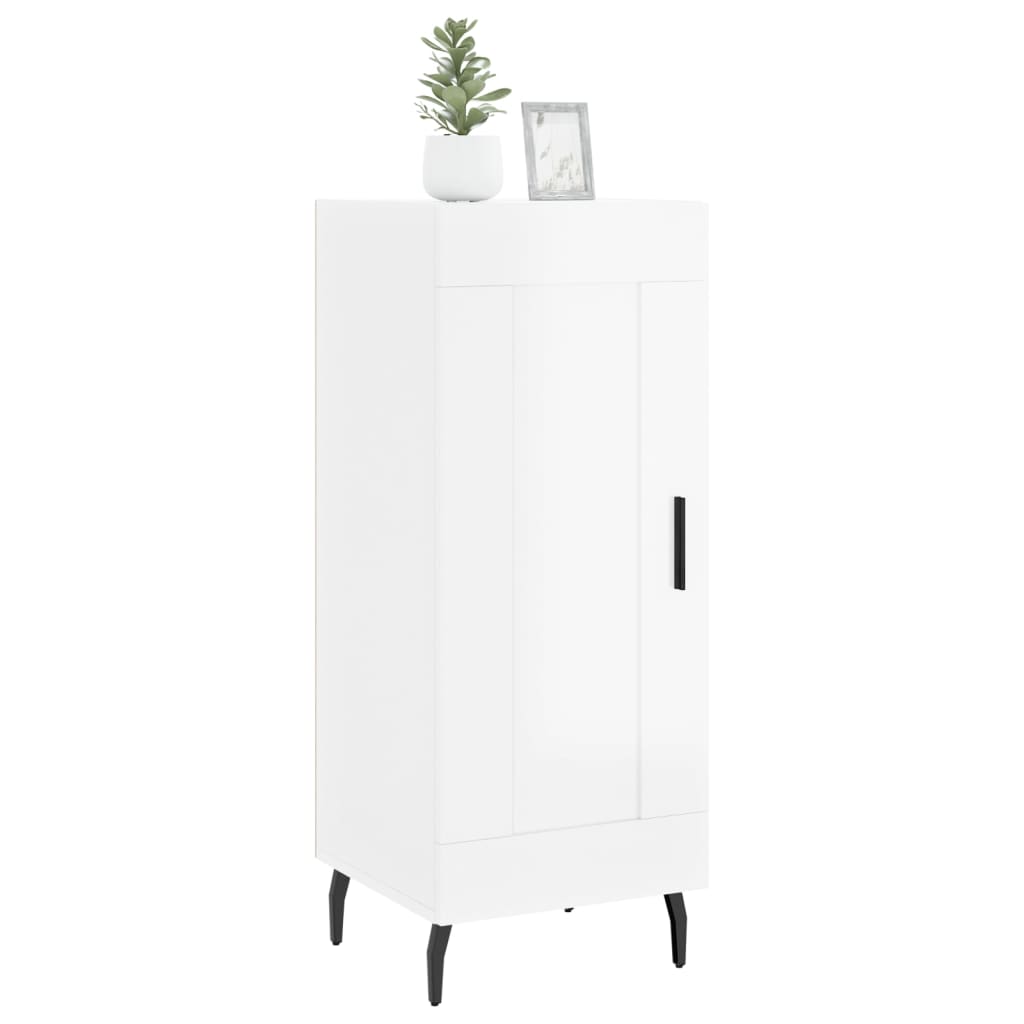 vidaXL Servantă, alb extralucios, 34,5x34x90 cm, lemn compozit vidaXL Servantă, alb extralucios, 34,5x34x90 cm, lemn compozit