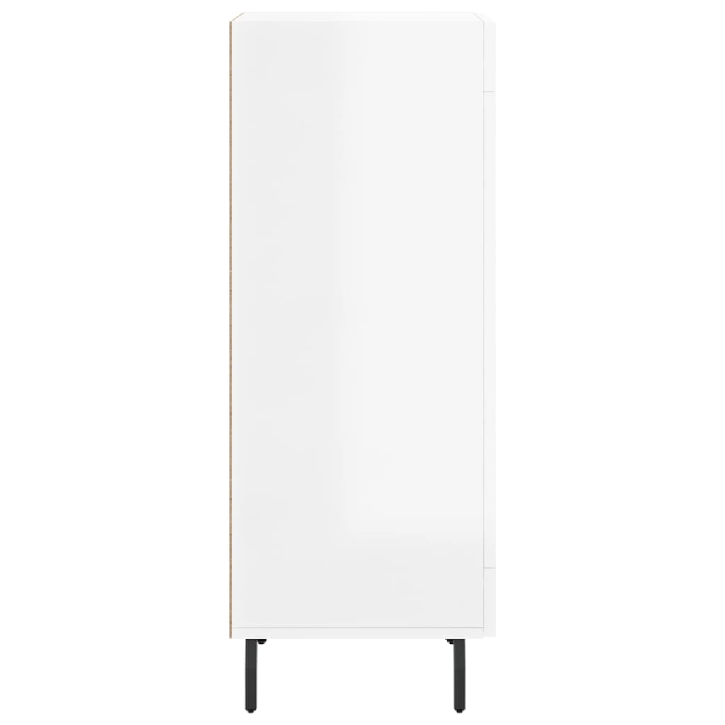 vidaXL Servantă, alb extralucios, 34,5x34x90 cm, lemn compozit vidaXL Servantă, alb extralucios, 34,5x34x90 cm, lemn compozit