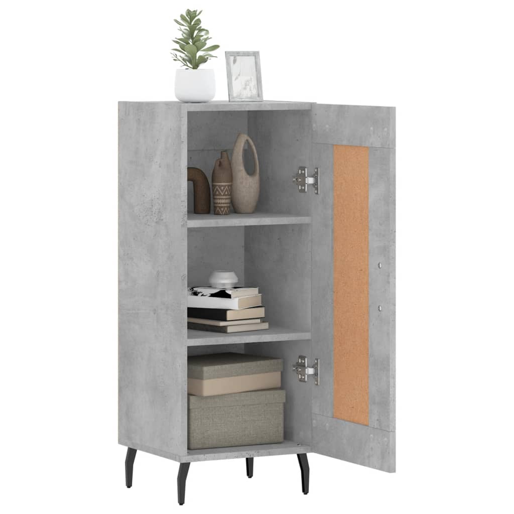 vidaXL Servantă, gri beton, 34,5x34x90 cm, lemn compozit