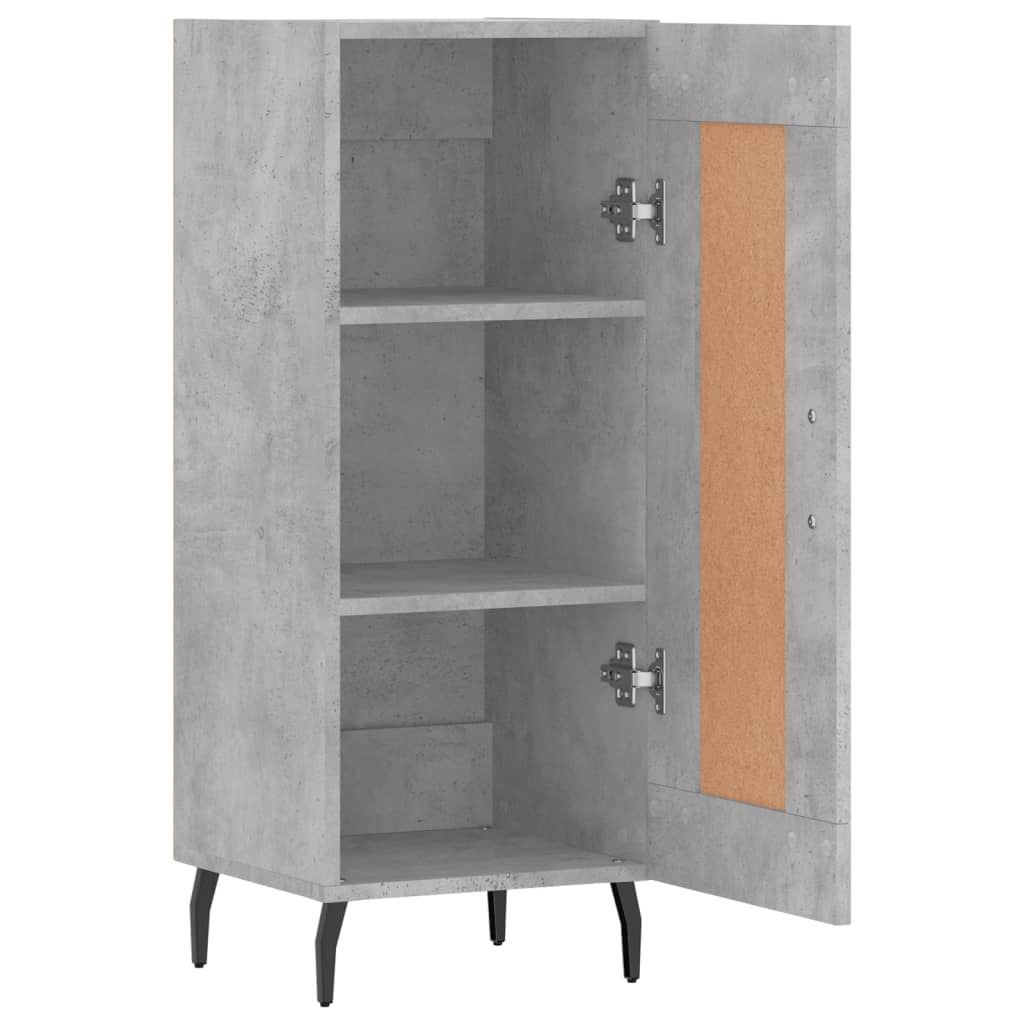vidaXL Servantă, gri beton, 34,5x34x90 cm, lemn compozit