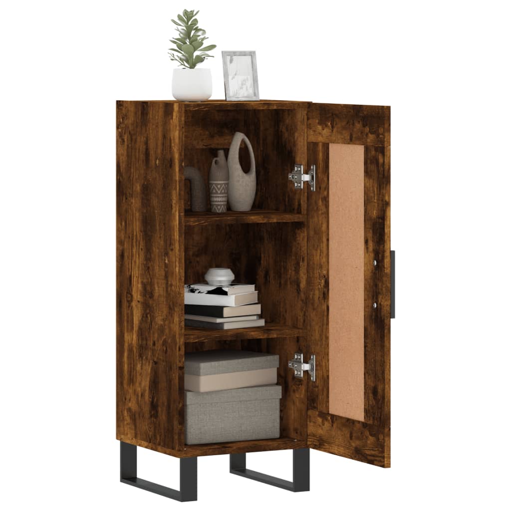 vidaXL Servantă, stejar fumuriu, 34,5x34x90 cm, lemn compozit vidaXL Servantă, stejar fumuriu, 34,5x34x90 cm, lemn compozit