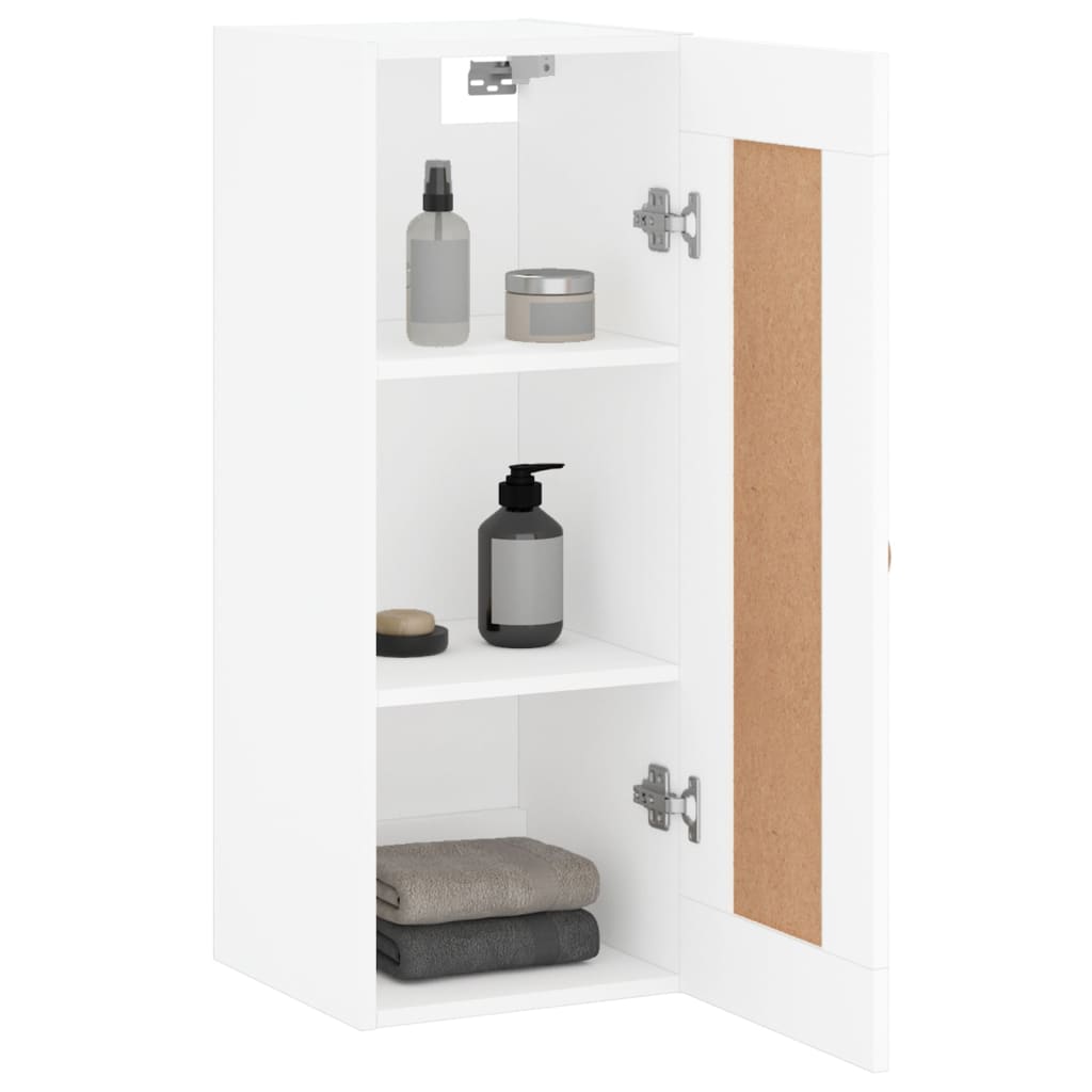 vidaXL Dulap de perete, alb, 34,5x34x90 cm, lemn prelucrat