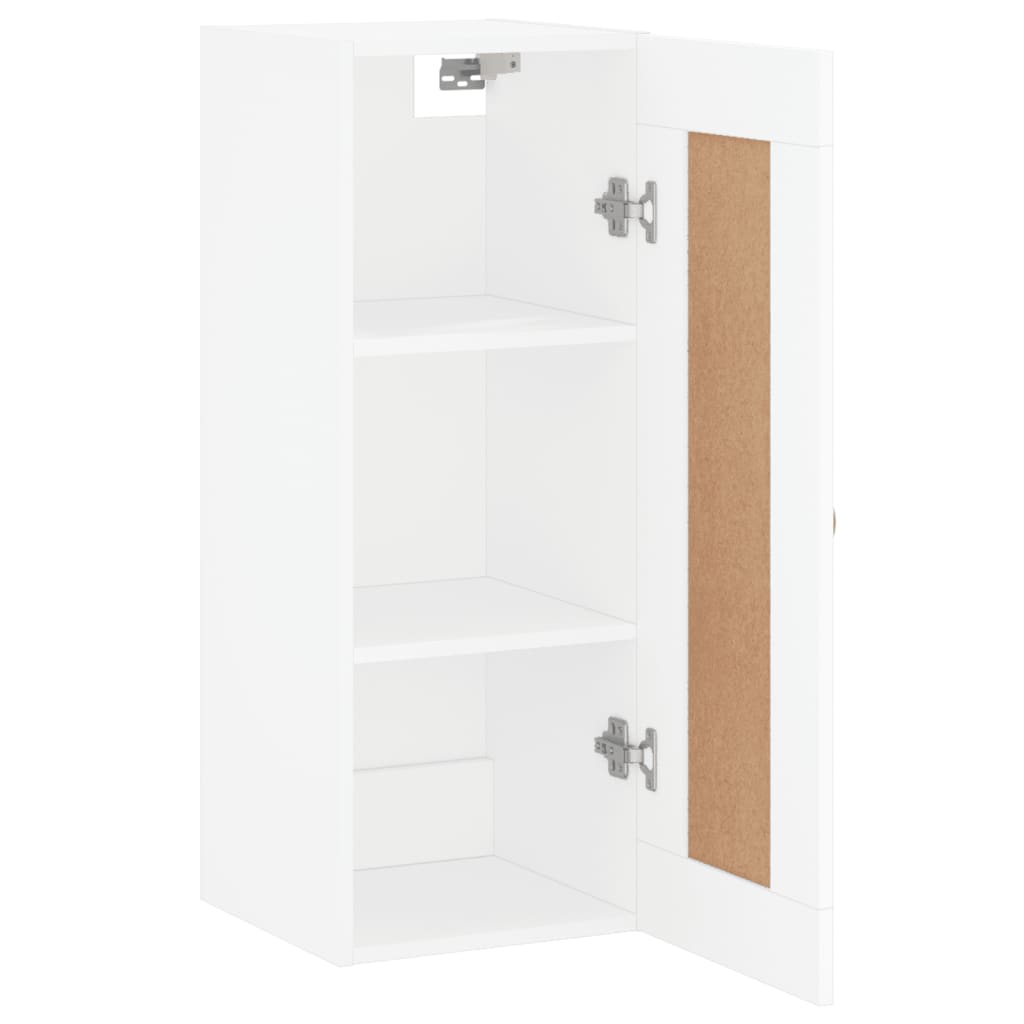 vidaXL Dulap de perete, alb, 34,5x34x90 cm, lemn prelucrat