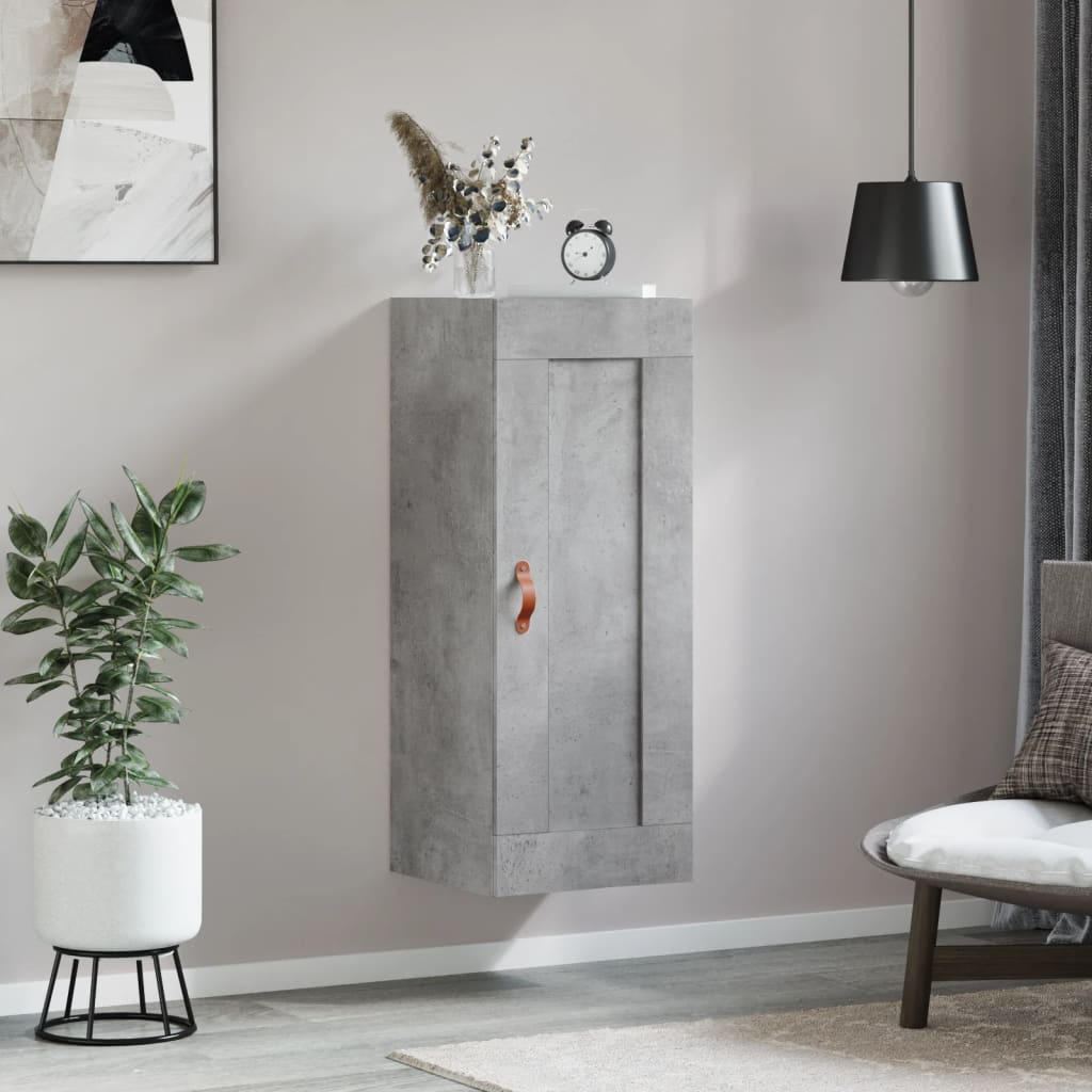 vidaXL Dulap de perete, gri beton, 34,5x34x90 cm, lemn prelucrat vidaXL Dulap de perete, gri beton, 34,5x34x90 cm, lemn prelucrat