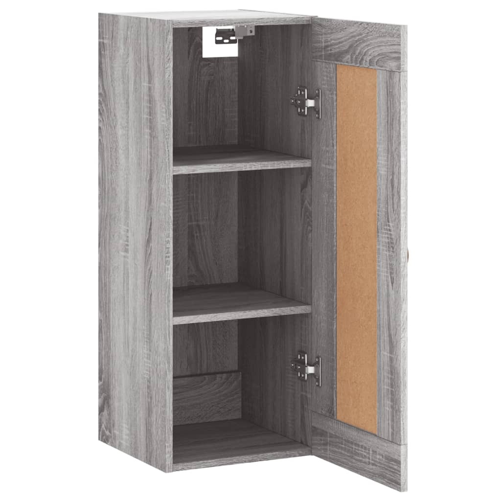 vidaXL Dulap de perete, gri sonoma, 34,5x34x90 cm, lemn prelucrat