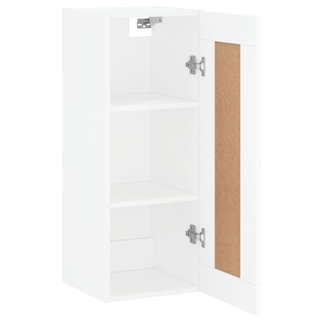 vidaXL Dulap de perete, alb, 34,5x34x90 cm, lemn prelucrat