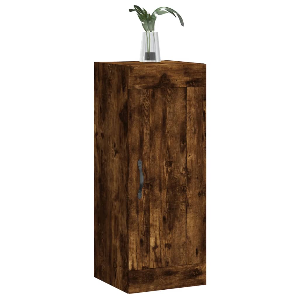 vidaXL Dulap de perete, stejar fumuriu, 34,5x34x90 cm, lemn prelucrat vidaXL Dulap de perete, stejar fumuriu, 34,5x34x90 cm, lemn prelucrat