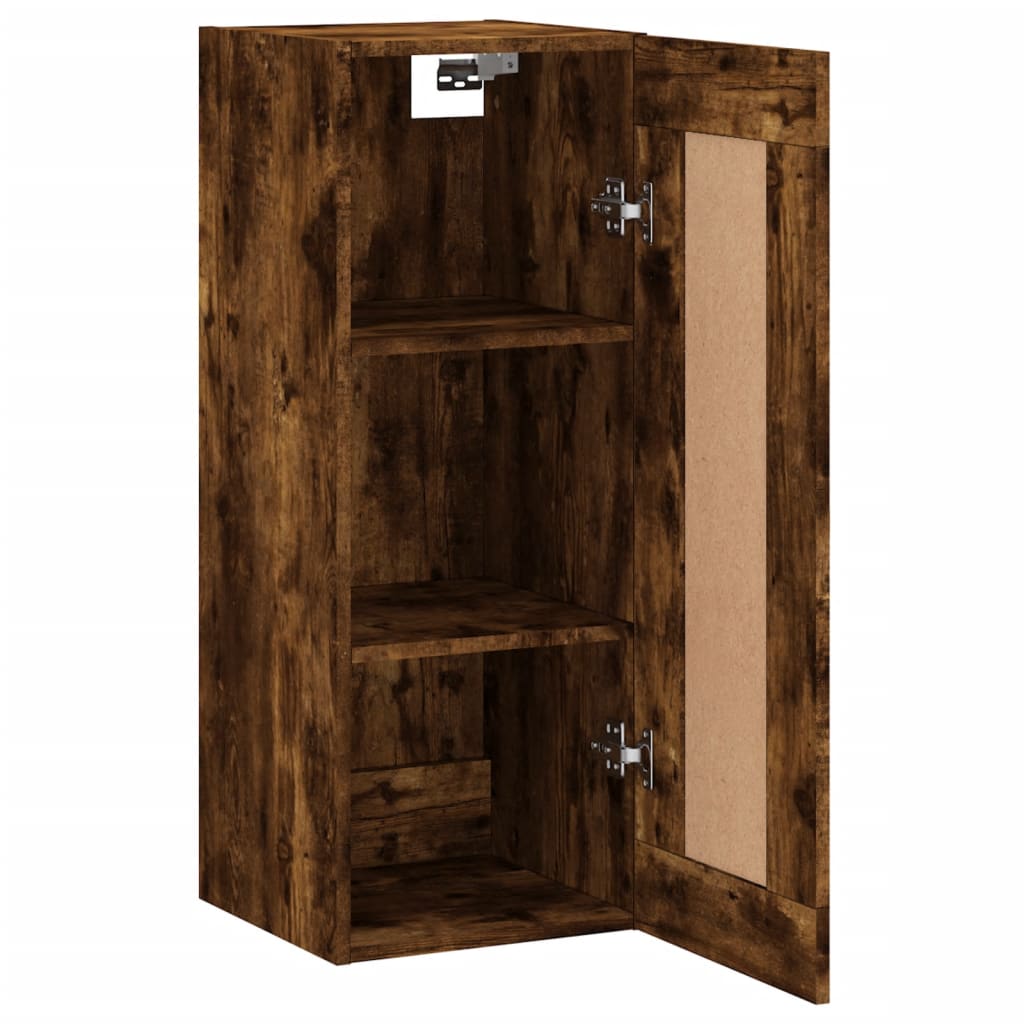 vidaXL Dulap de perete, stejar fumuriu, 34,5x34x90 cm, lemn prelucrat vidaXL Dulap de perete, stejar fumuriu, 34,5x34x90 cm, lemn prelucrat