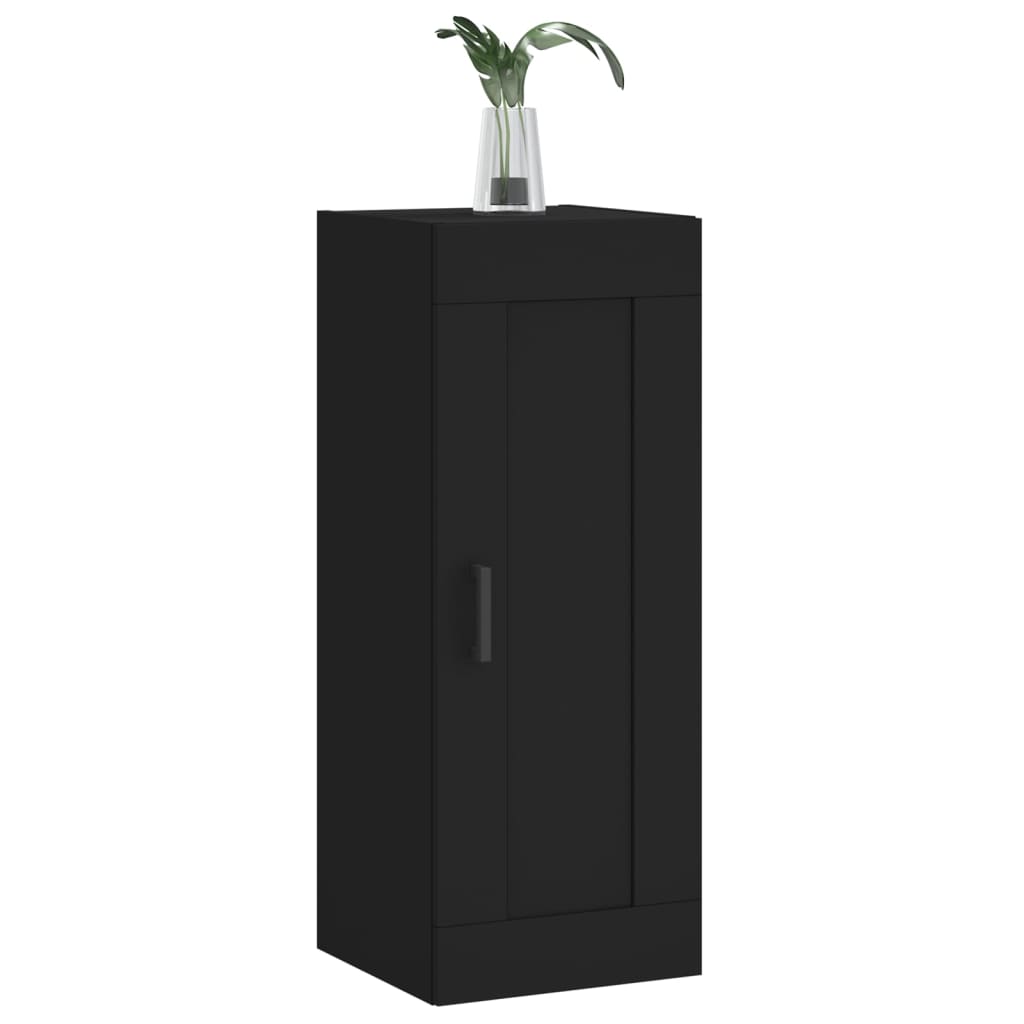 vidaXL Dulap de perete, negru, 34,5x34x90 cm, lemn prelucrat