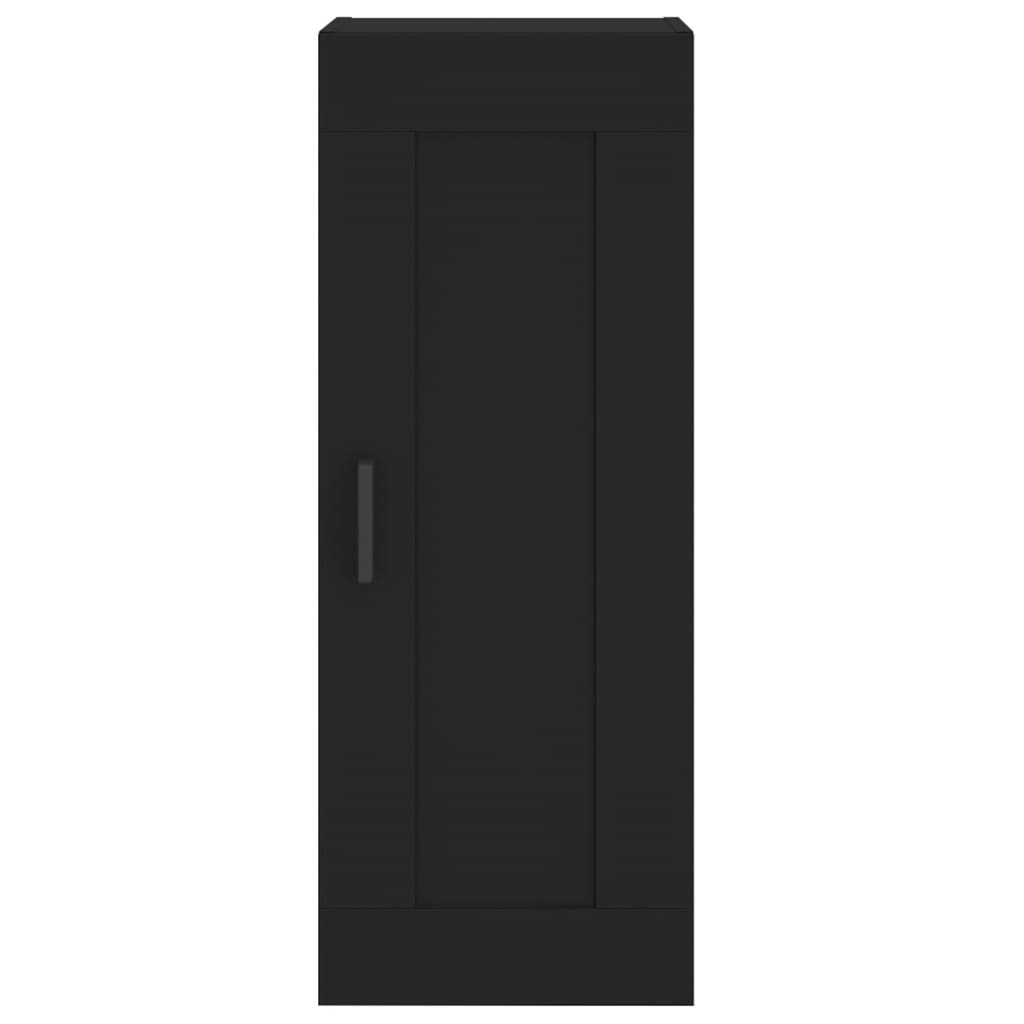 vidaXL Dulap de perete, negru, 34,5x34x90 cm, lemn prelucrat