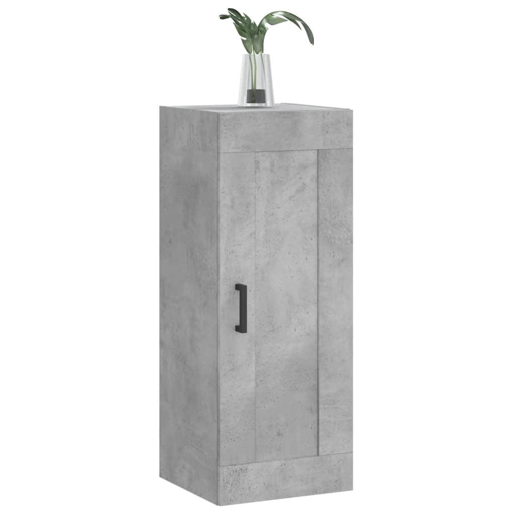 vidaXL Dulap de perete, gri beton, 34,5x34x90 cm, lemn prelucrat
