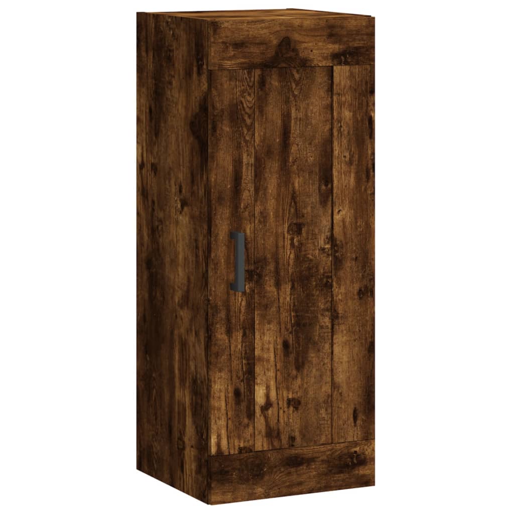 vidaXL Dulap de perete, stejar fumuriu, 34,5x34x90 cm, lemn prelucrat