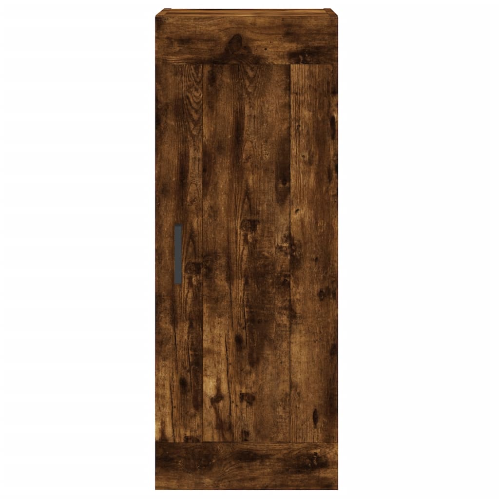 vidaXL Dulap de perete, stejar fumuriu, 34,5x34x90 cm, lemn prelucrat