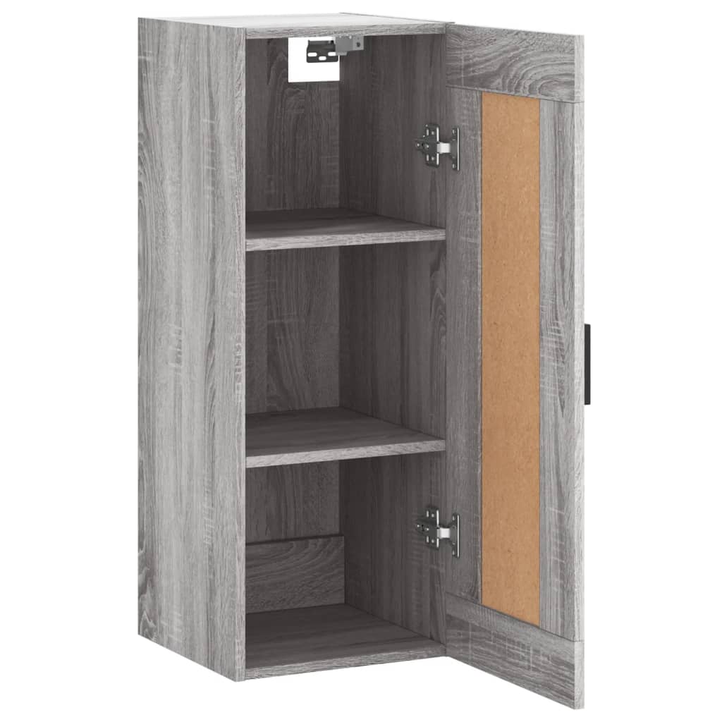 vidaXL Dulap de perete, gri sonoma, 34,5x34x90 cm, lemn prelucrat