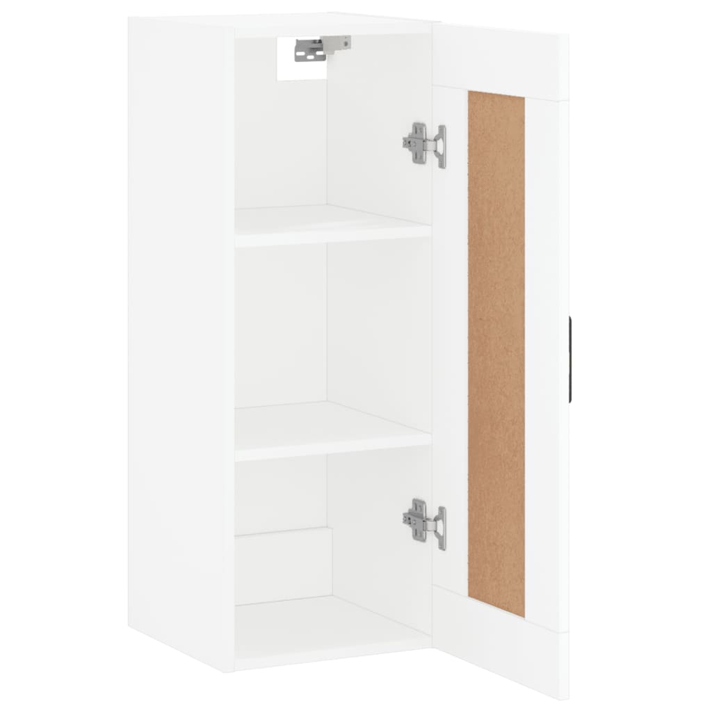 vidaXL Dulap de perete, alb, 34,5x34x90 cm, lemn prelucrat