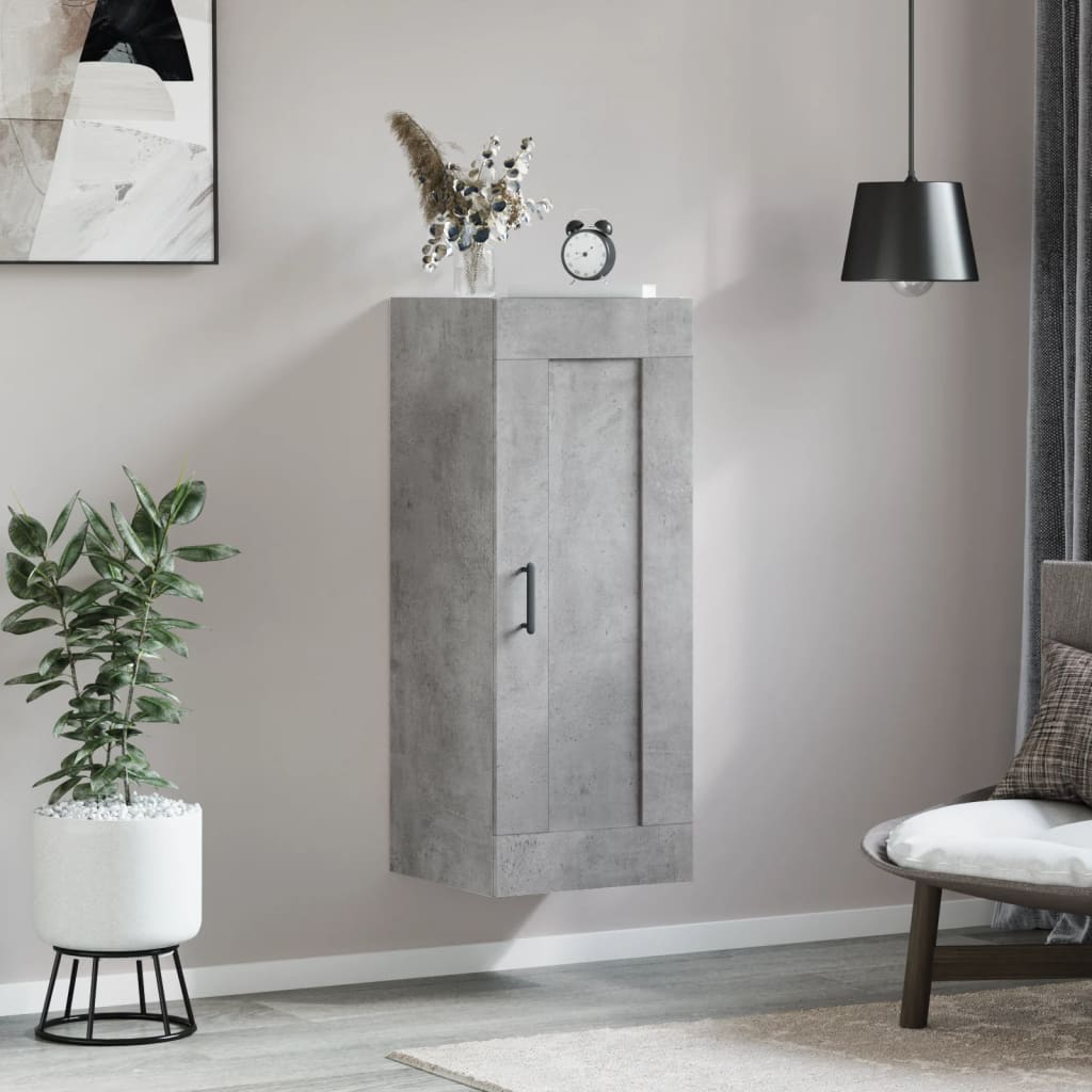 vidaXL Dulap de perete, gri beton, 34,5x34x90 cm, lemn prelucrat vidaXL Dulap de perete, gri beton, 34,5x34x90 cm, lemn prelucrat