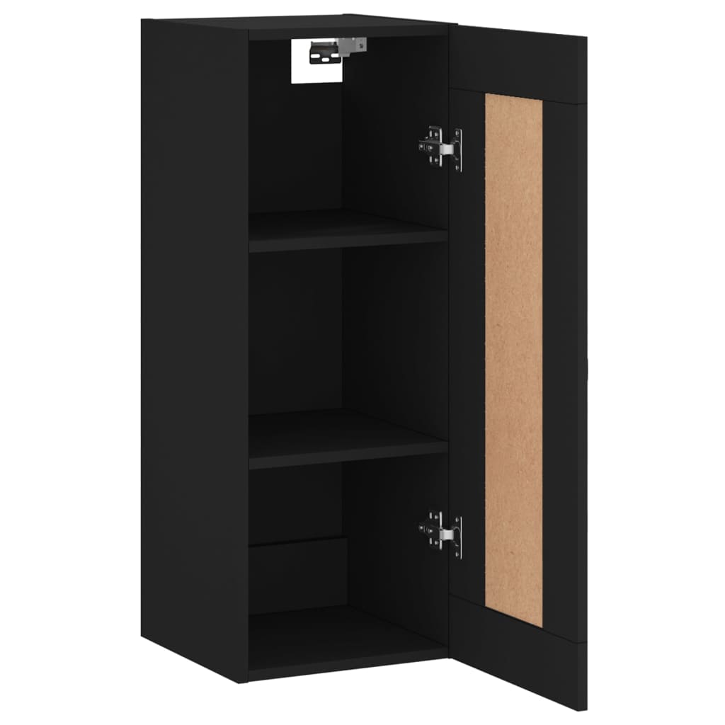 vidaXL Dulap de perete, negru, 34,5x34x90 cm, lemn prelucrat vidaXL Dulap de perete, negru, 34,5x34x90 cm, lemn prelucrat