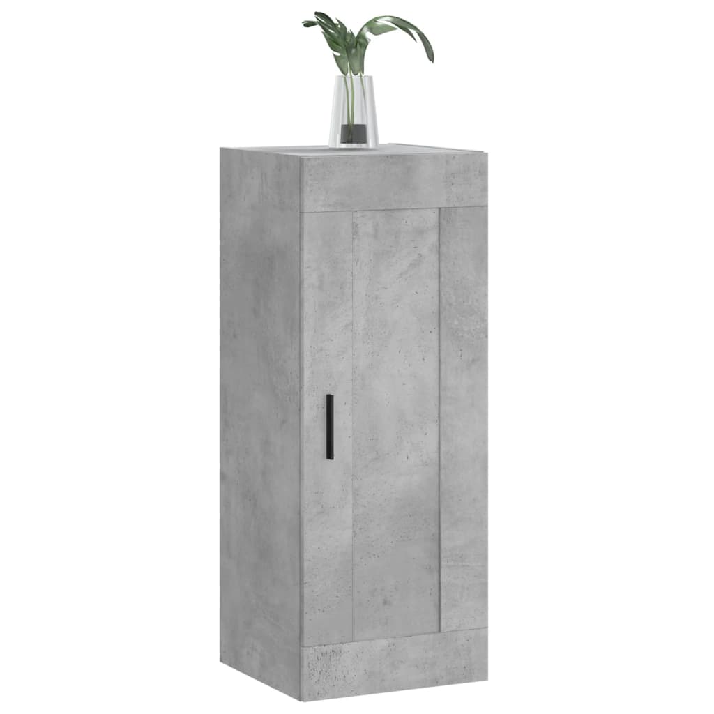 vidaXL Dulap de perete, gri beton, 34,5x34x90 cm, lemn prelucrat