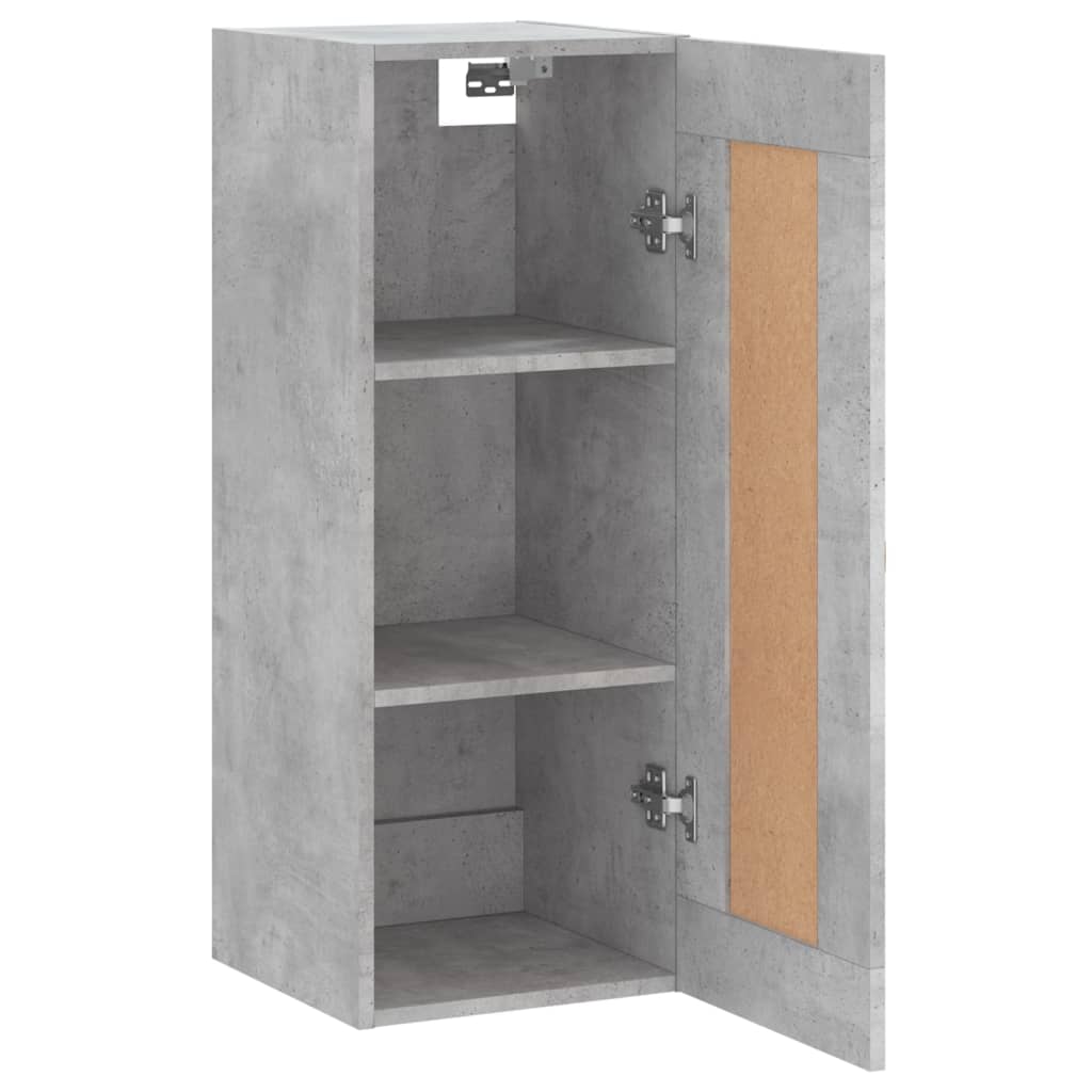 vidaXL Dulap de perete, gri beton, 34,5x34x90 cm, lemn prelucrat
