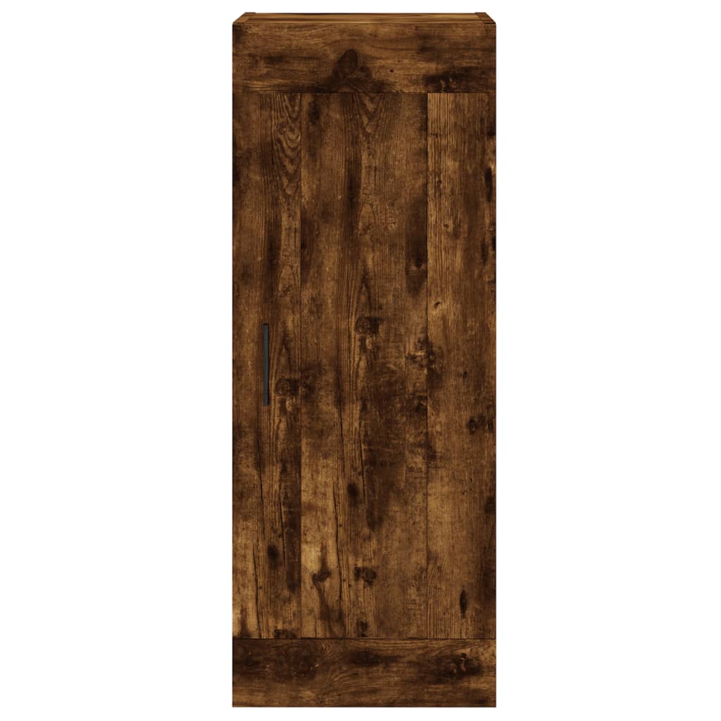 vidaXL Dulap de perete, stejar fumuriu, 34,5x34x90 cm, lemn prelucrat
