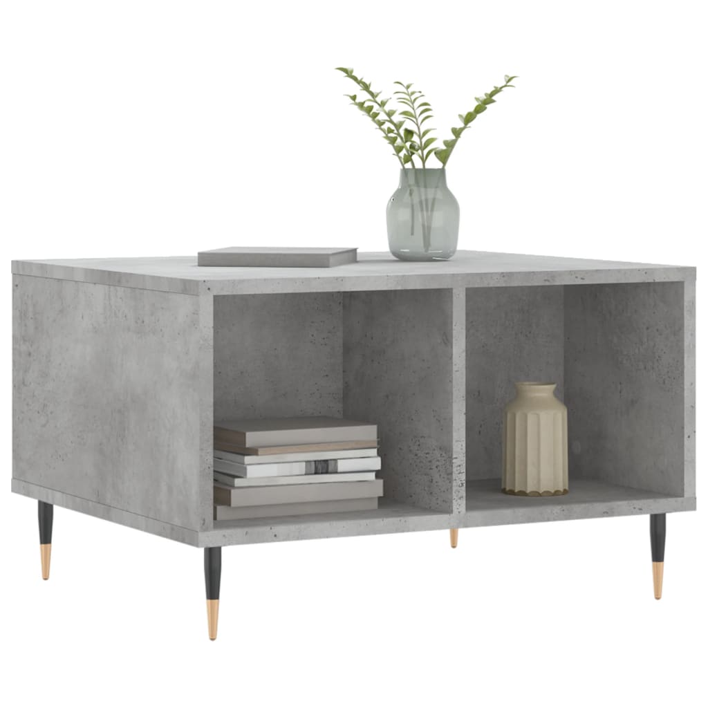 vidaXL Măsuță de cafea, gri beton, 60x50x36,5 cm, lemn compozit vidaXL Măsuță de cafea, gri beton, 60x50x36,5 cm, lemn compozit