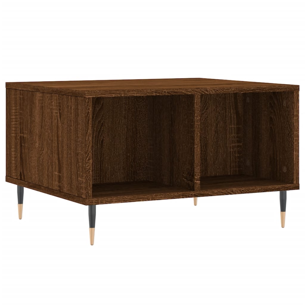 vidaXL Măsuță de cafea, stejar maro, 60x50x36,5 cm, lemn compozit vidaXL Măsuță de cafea, stejar maro, 60x50x36,5 cm, lemn compozit