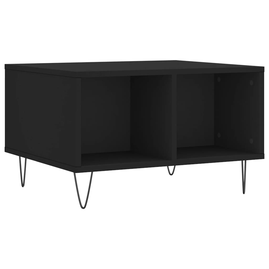 vidaXL Măsuță de cafea, negru, 60x50x36,5 cm, lemn compozit vidaXL Măsuță de cafea, negru, 60x50x36,5 cm, lemn compozit
