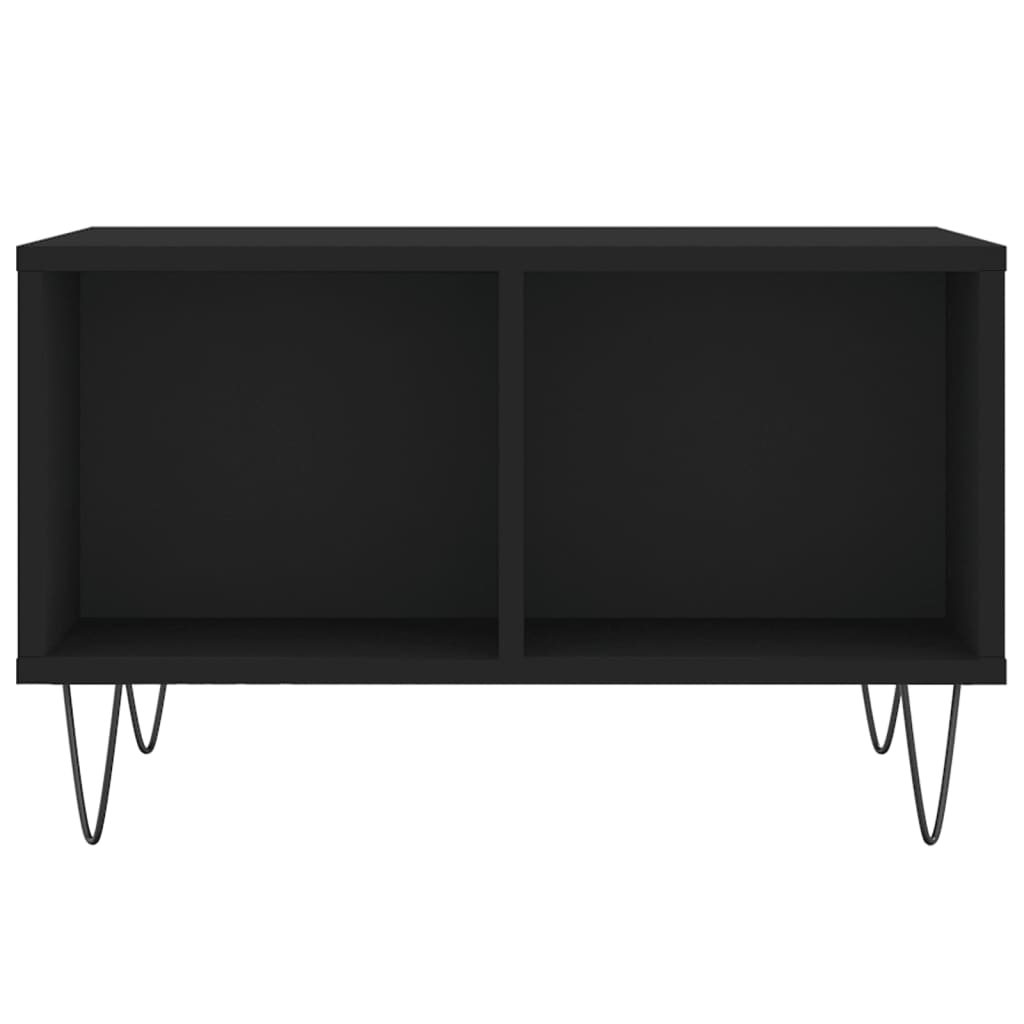 vidaXL Măsuță de cafea, negru, 60x50x36,5 cm, lemn compozit vidaXL Măsuță de cafea, negru, 60x50x36,5 cm, lemn compozit