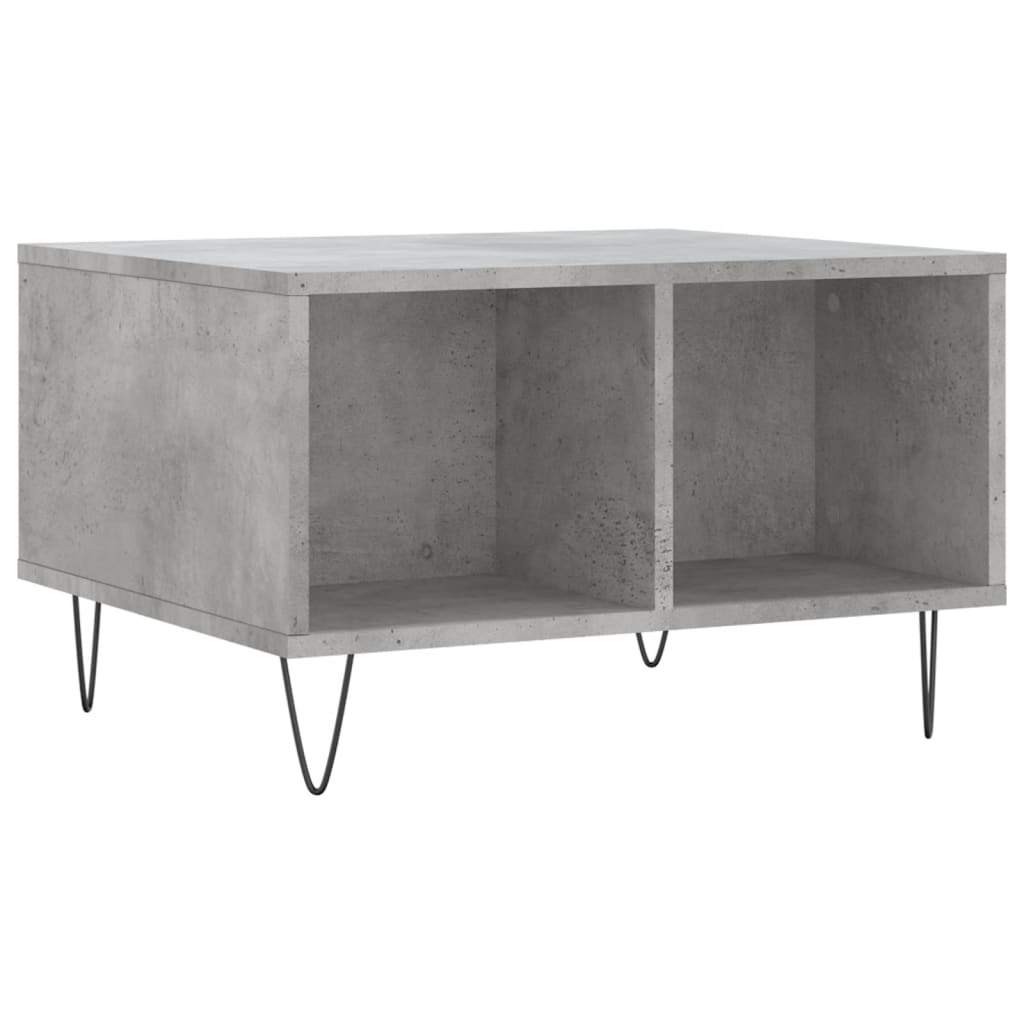 vidaXL Măsuță de cafea, gri beton, 60x50x36,5 cm, lemn compozit vidaXL Măsuță de cafea, gri beton, 60x50x36,5 cm, lemn compozit