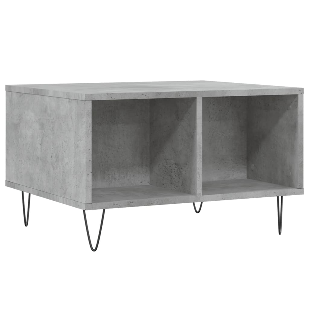 vidaXL Măsuță de cafea, gri beton, 60x50x36,5 cm, lemn compozit vidaXL Măsuță de cafea, gri beton, 60x50x36,5 cm, lemn compozit