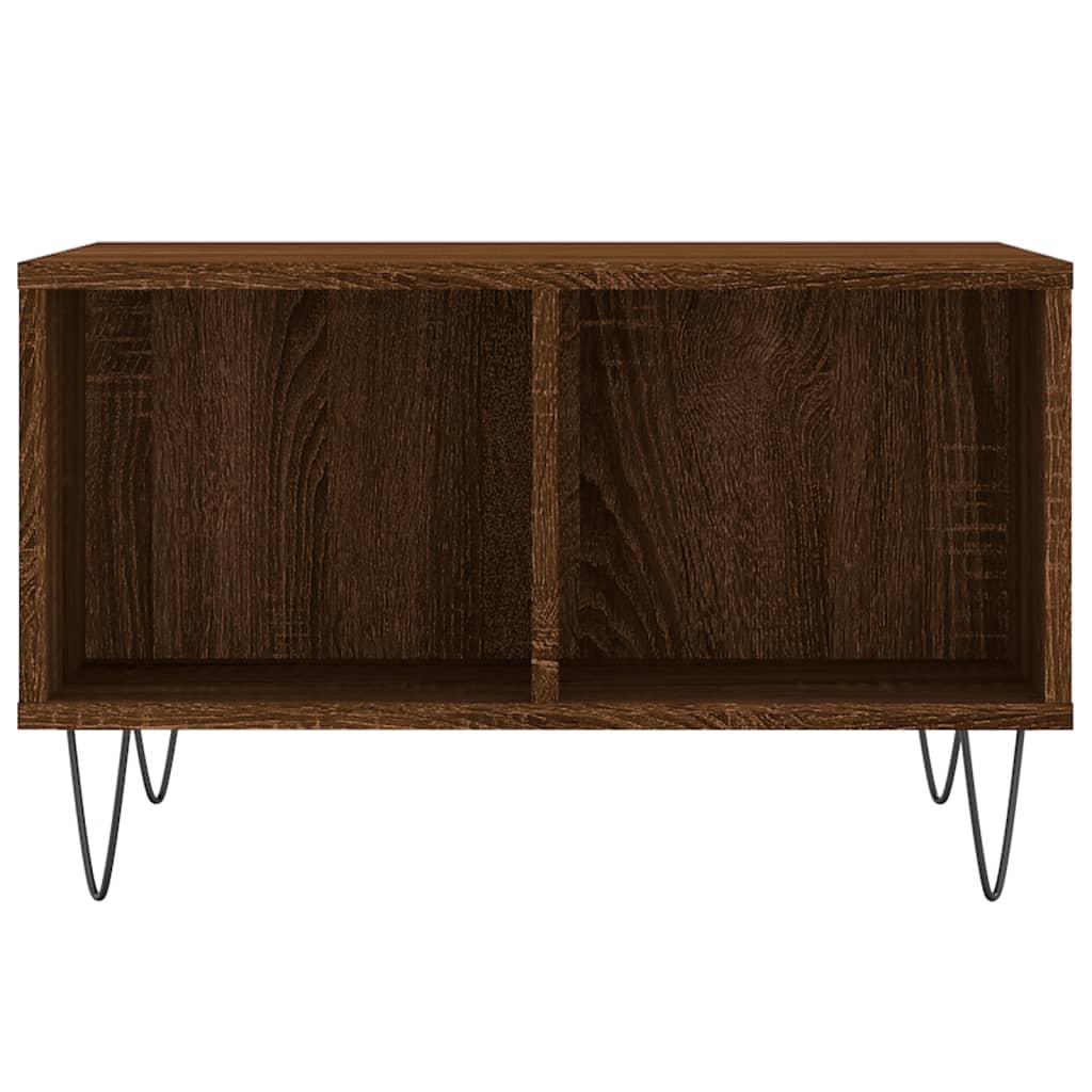 vidaXL Măsuță de cafea, stejar maro, 60x50x36,5 cm, lemn compozit vidaXL Măsuță de cafea, stejar maro, 60x50x36,5 cm, lemn compozit