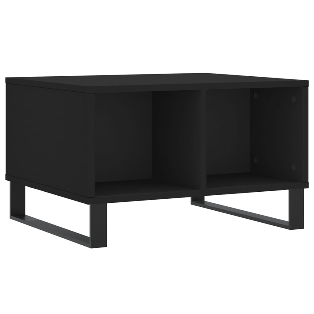 vidaXL Măsuță de cafea, negru, 60x50x36,5 cm, lemn compozit vidaXL Măsuță de cafea, negru, 60x50x36,5 cm, lemn compozit