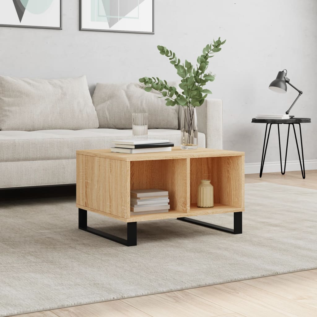 vidaXL Măsuță de cafea, stejar sonoma, 60x50x36,5 cm, lemn prelucrat vidaXL Măsuță de cafea, stejar sonoma, 60x50x36,5 cm, lemn prelucrat