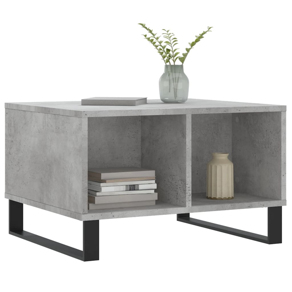 vidaXL Măsuță de cafea, gri beton, 60x50x36,5 cm, lemn compozit vidaXL Măsuță de cafea, gri beton, 60x50x36,5 cm, lemn compozit